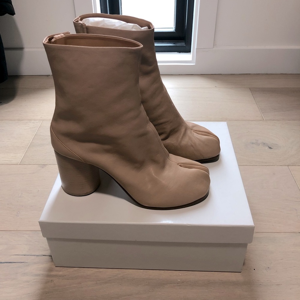 Maison Martin Margiela Beige Tabi Ankle Boots